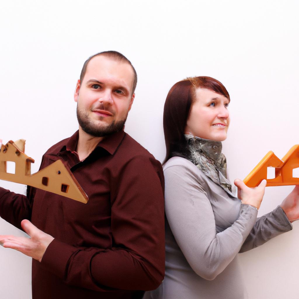 Man and woman comparing housing options