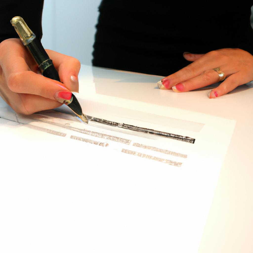 Person signing mortgage documents confidently