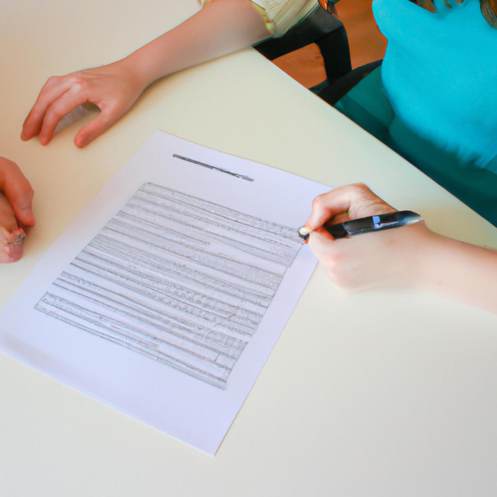 Woman signing rental agreement contract